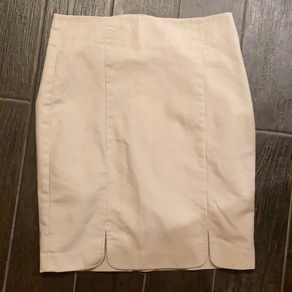 Khaki pencil skirt